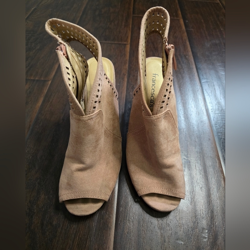 Womens Francescas Open Toe Ankle Boot Size 8